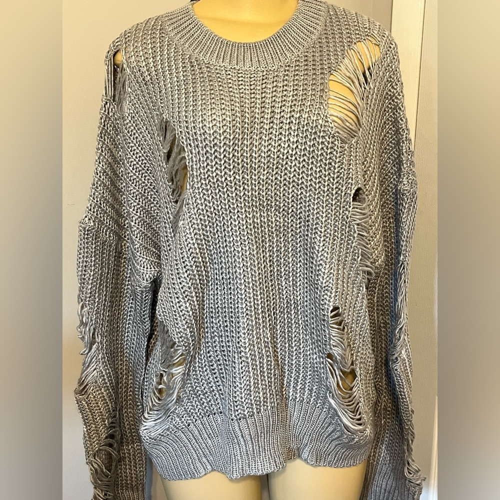 Distressed sweater